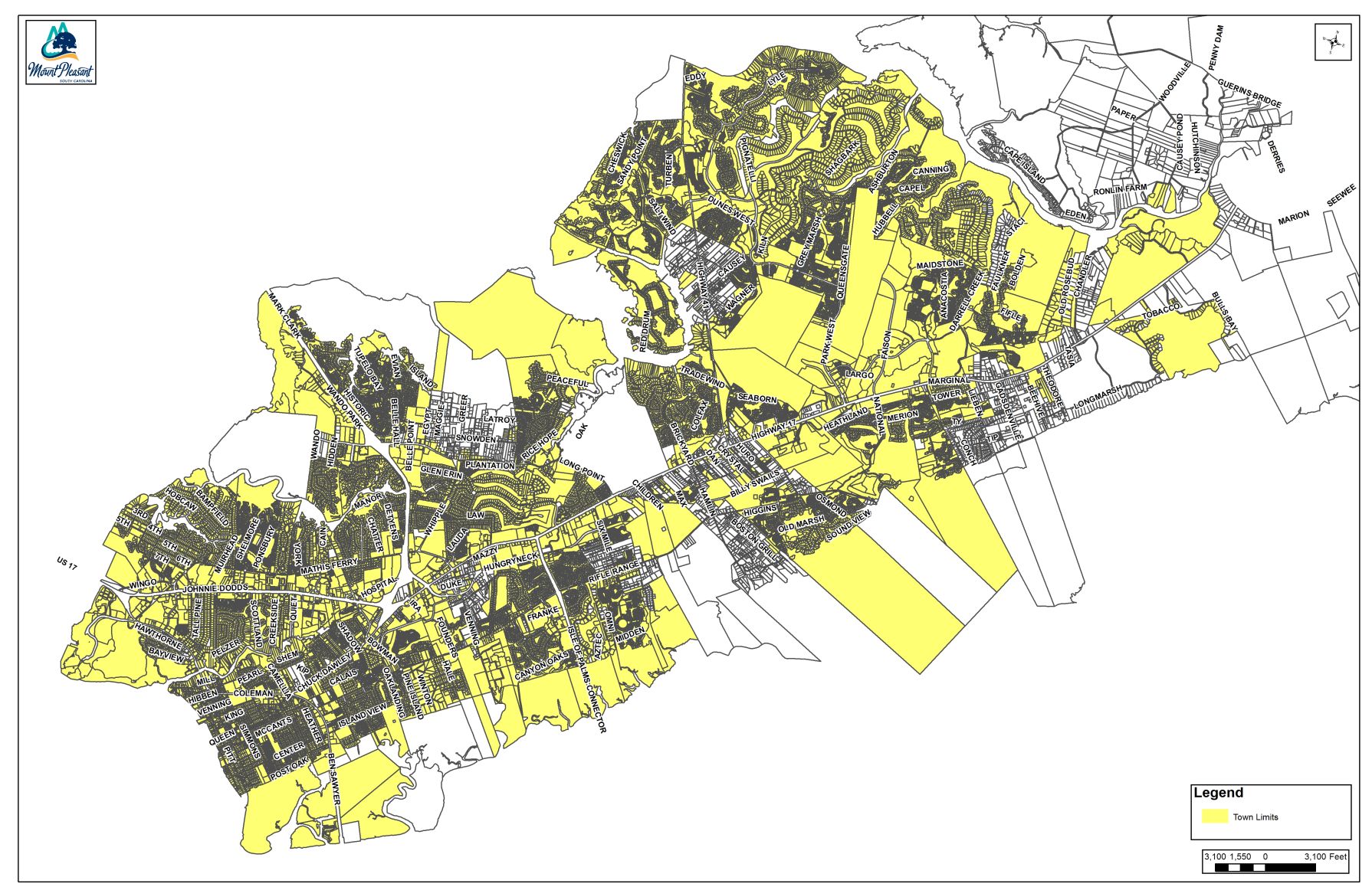 Mount Pleasant town limits